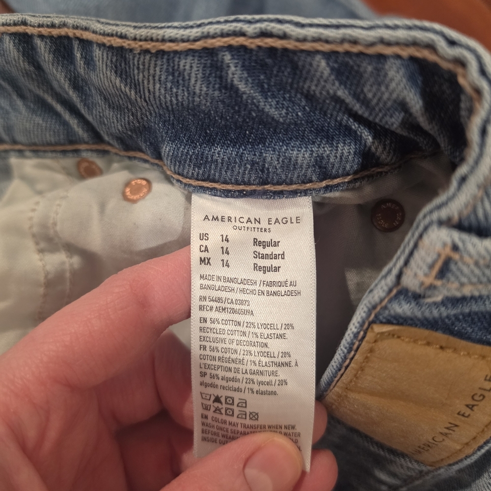American Eagle Outfitters Medium Blue Wide-Leg Jeans - Picture 5 of 5